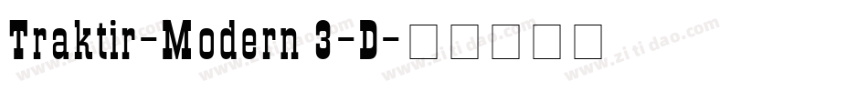 Traktir-Modern 3-D字体转换
